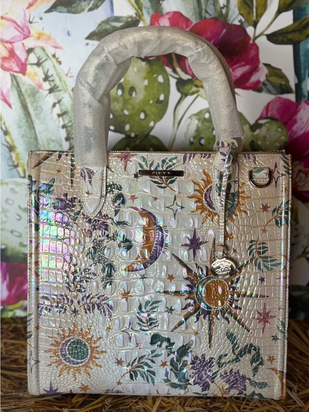 Brahmin Large Caroline Vitality Melbourne NWT Moon Stars Sun Celestial - Picture 8 of 13